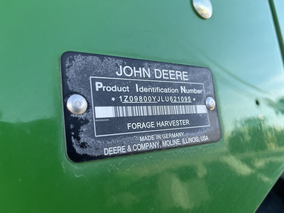 2021 John Deere 9800 Forage Harvester