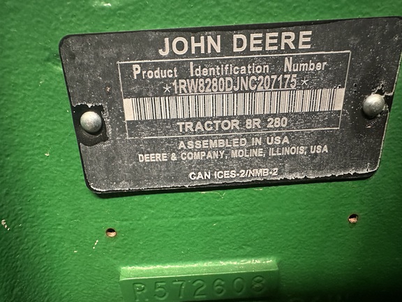 2022 John Deere 8R 280 Tractor