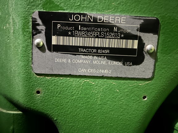 2020 John Deere 8245R Tractor