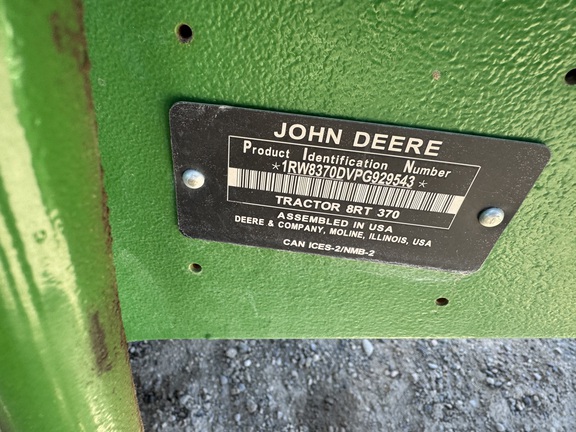 2023 John Deere 8RT 370 Tractor Rubber Track