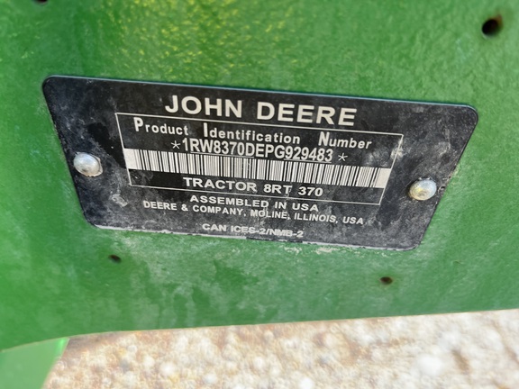2023 John Deere 8RT 370 Tractor Rubber Track