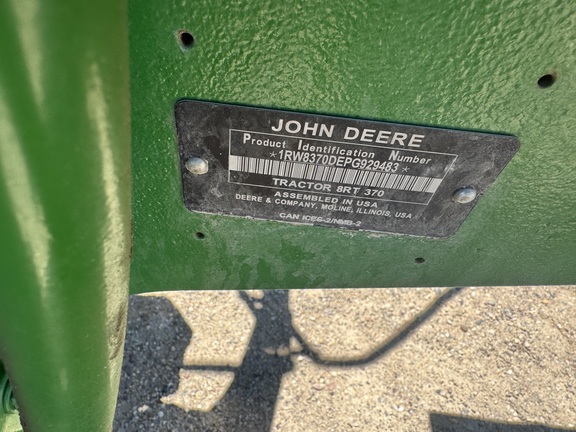 2023 John Deere 8RT 370 Tractor Rubber Track