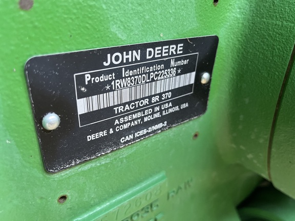 2023 John Deere 8R 370 Tractor