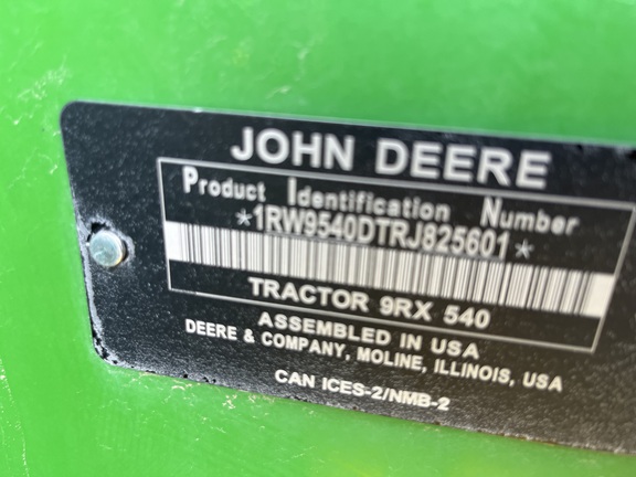 2024 John Deere 9RX 540 Tractor Rubber Track