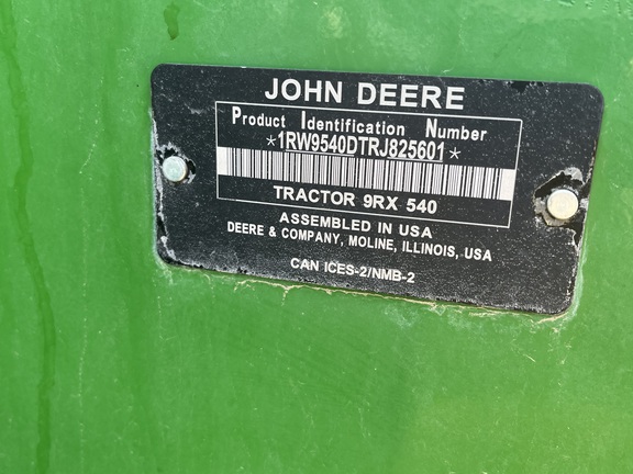 2024 John Deere 9RX 540 Tractor Rubber Track