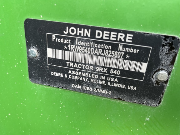 2024 John Deere 9RX 540 Tractor Rubber Track