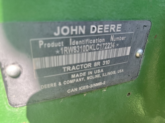 2020 John Deere 8R 310 Tractor