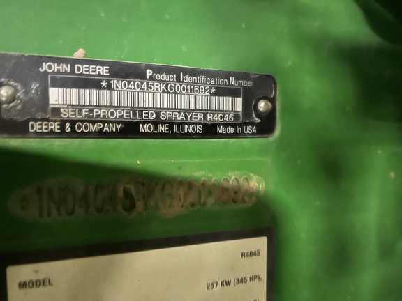 2016 John Deere R4045 Sprayer/High Clearance