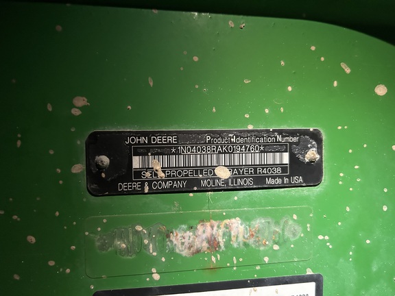 2019 John Deere R4038 Sprayer/High Clearance