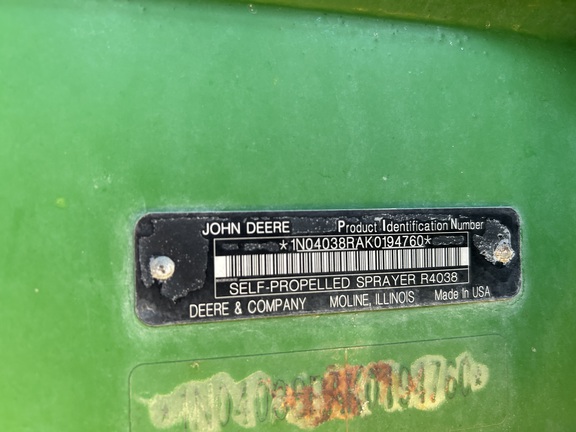 2019 John Deere R4038 Sprayer/High Clearance