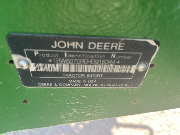 2017 John Deere 8370RT Tractor Rubber Track