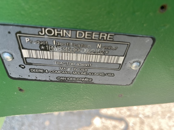 2020 John Deere 8345RT Tractor Rubber Track