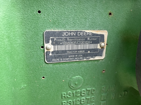 2012 John Deere 8360R Tractor