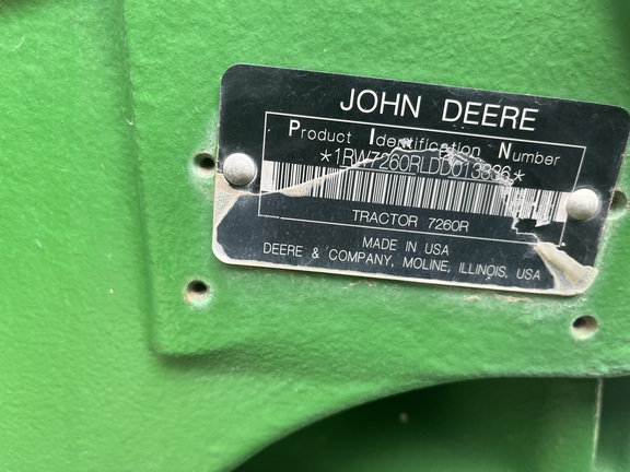 2013 John Deere 7260R Tractor