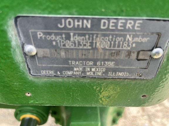 2020 John Deere 6135E Tractor