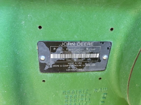 2019 John Deere 8320R Tractor