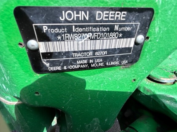 2015 John Deere 8270R Tractor