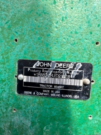 2014 John Deere 8345RT Tractor Rubber Track