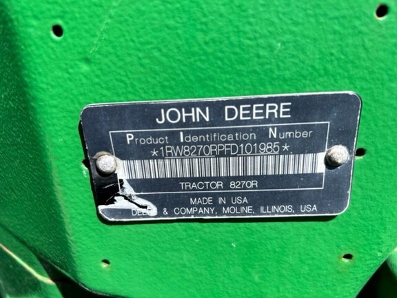 2015 John Deere 8270R Tractor