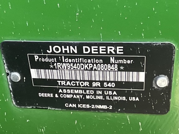 2023 John Deere 9R 540 Tractor 4WD