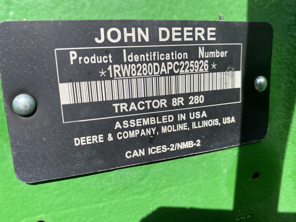 2023 John Deere 8R 280 Tractor