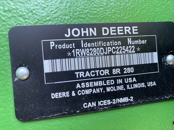 2023 John Deere 8R 280 Tractor