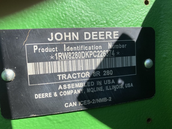 2023 John Deere 8R 280 Tractor