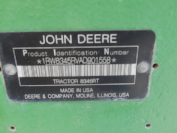 2010 John Deere 8345RT Tractor Rubber Track