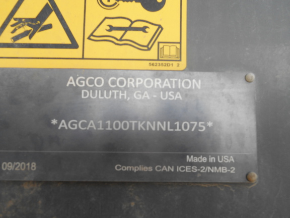 2019 RoGator RG1100C Sprayer/High Clearance