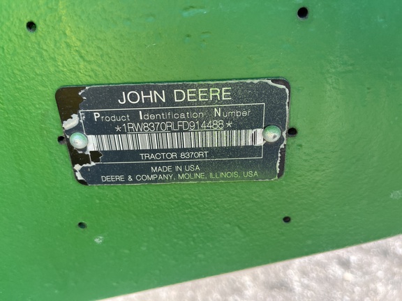 2015 John Deere 8370RT Tractor Rubber Track