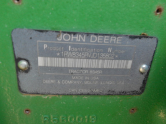 2018 John Deere 8345R Tractor