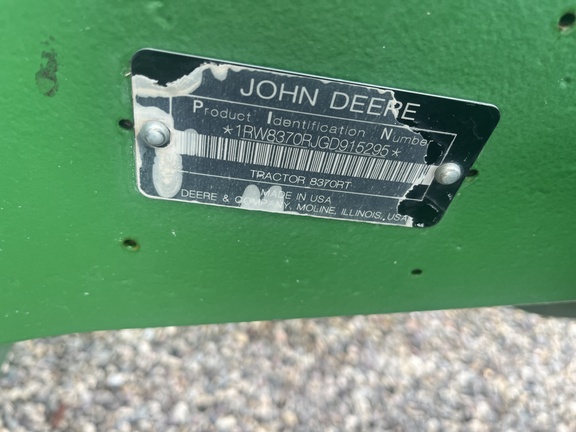 2016 John Deere 8370RT Tractor Rubber Track