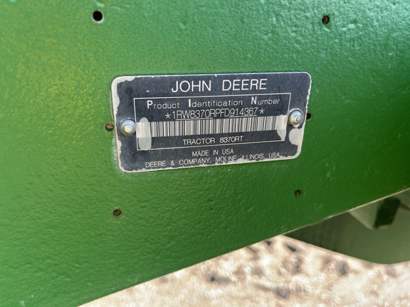 2015 John Deere 8370RT Tractor Rubber Track
