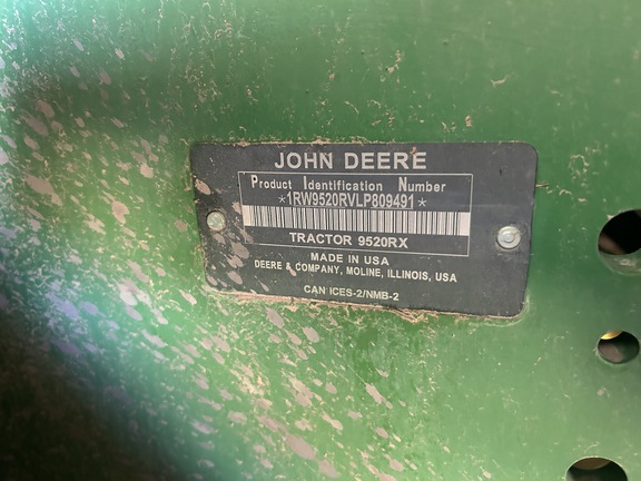 2020 John Deere 9520RX Tractor Rubber Track