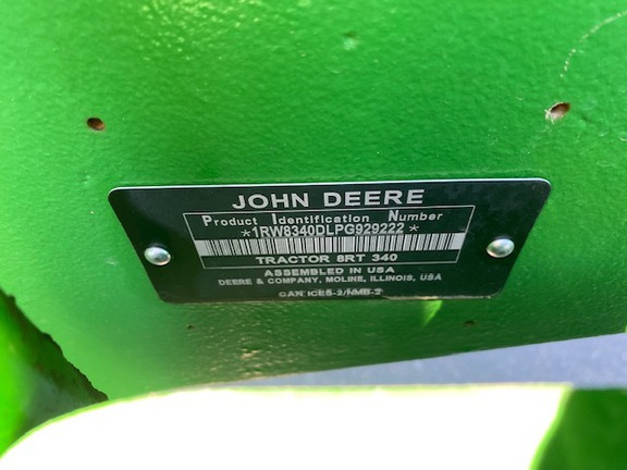 2023 John Deere 8RT 340 Tractor Rubber Track