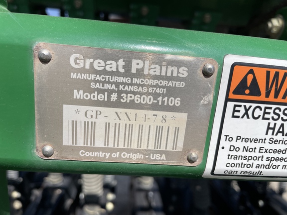 2015 Great Plains 3P600-1106 Drill