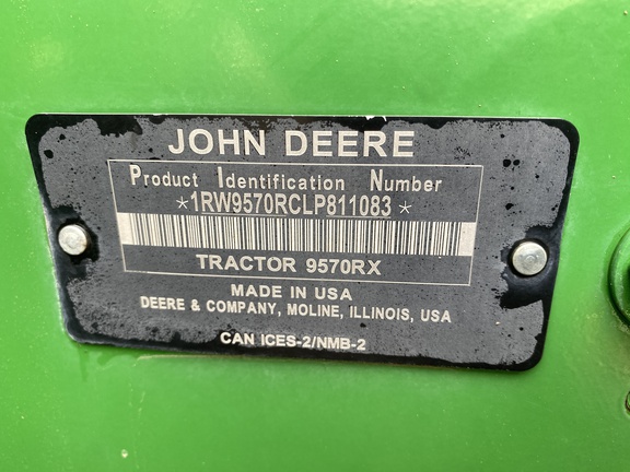 2021 John Deere 9570RX Tractor Rubber Track