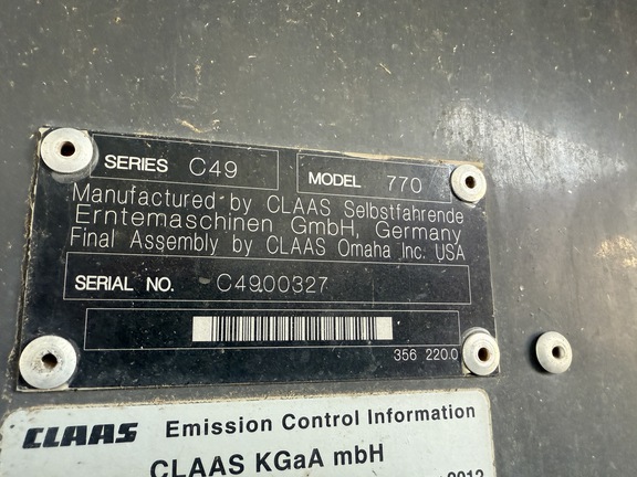 2012 CLAAS Lexion 770 Combine
