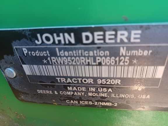 2021 John Deere 9520R Tractor 4WD