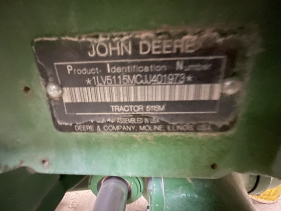 2018 John Deere 5115M Tractor