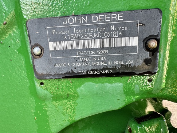 2019 John Deere 7230R Tractor