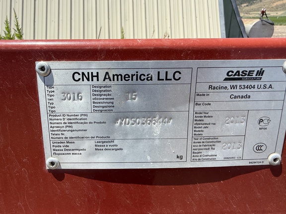 2013 Case IH 3016 Header Combine