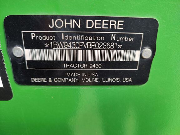 2011 John Deere 9430 Tractor 4WD