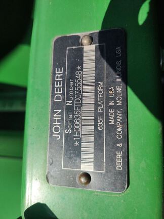 2013 John Deere 635F Header Combine