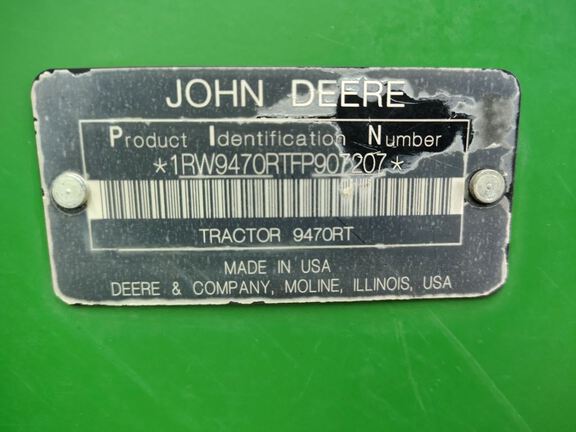 2015 John Deere 9470RT Tractor Rubber Track
