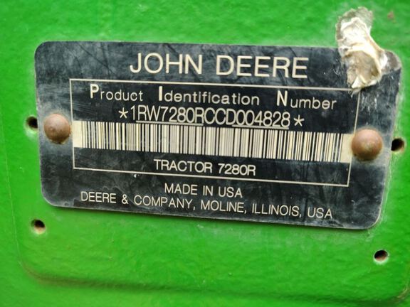 2012 John Deere 7280R Tractor
