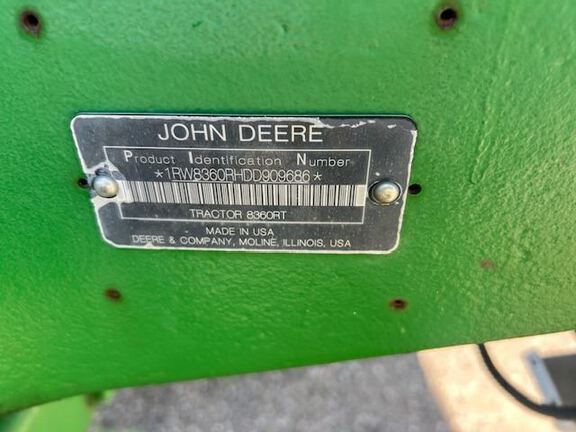 2013 John Deere 8360RT Tractor Rubber Track