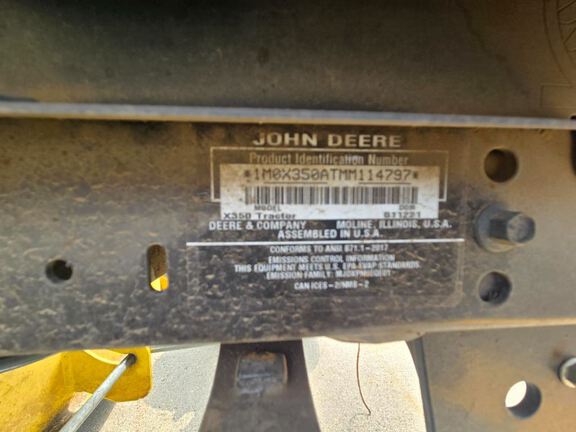 2021 John Deere X350 Garden Tractor