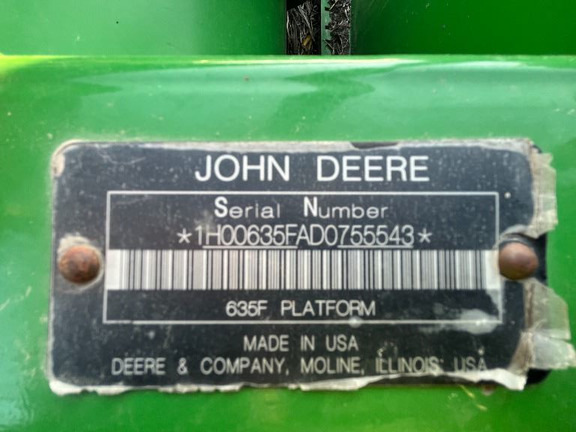 2013 John Deere 635F Header Combine