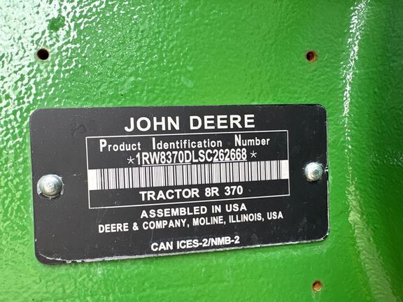 2025 John Deere 8R 370 Tractor